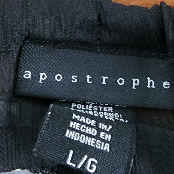 APOSTROPHE WOMEN'S FLOWY TOP WITH DRAWSTRING STRAPS THAT TIE IN FRONT SIZE LARGE - Picture 5 of 6